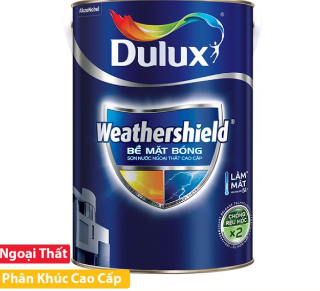 Sơn bóng ngoại thất dulux weathershield 5L
