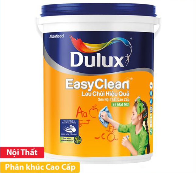 Sơn nội thất dulux easy clean lau chùi hiệu quả