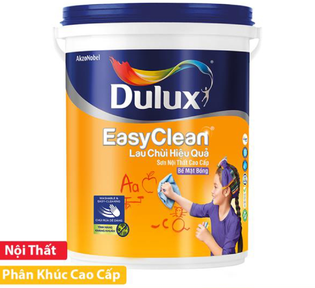 Sơn bóng nội thất Dulux easy clean lau chùi hiệu quả