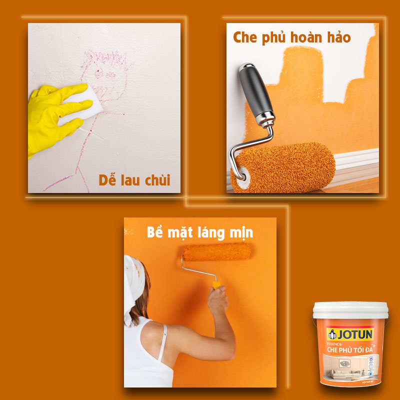 Sơn nội thất Essence che phủ tối đa